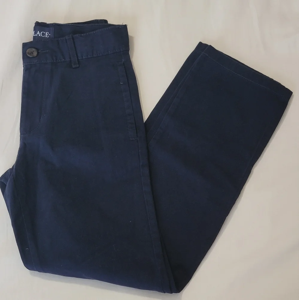 The Children's Place Boys slim fit uniform pants, slim 8, navy